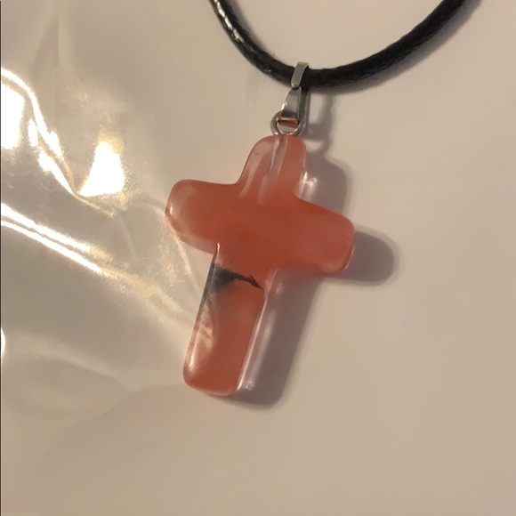 Brand new gemstone stone cross necklace - Picture 2 of 2